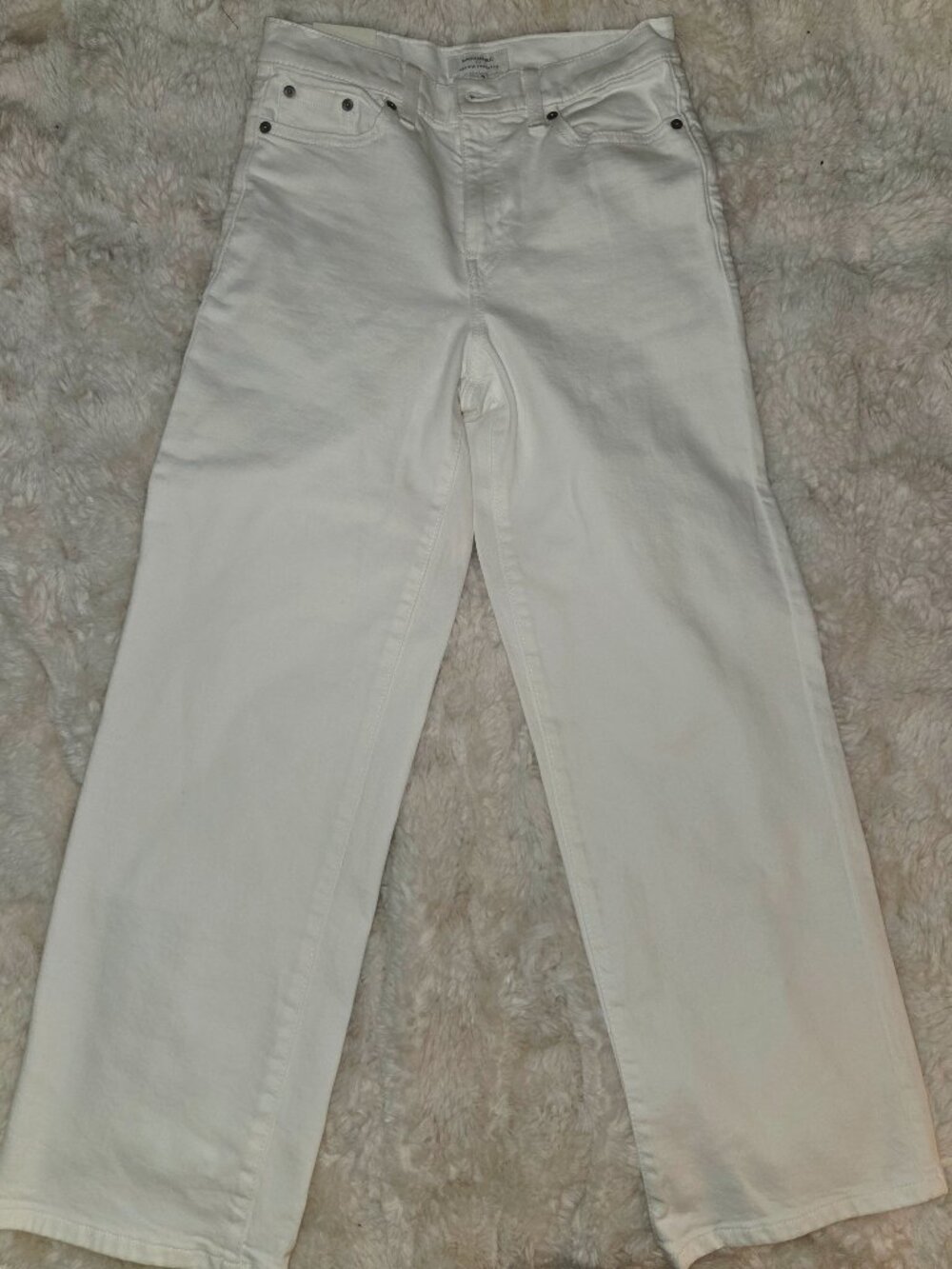 Banana Republic White High-Rise Straight Ankle Jeans 26/2